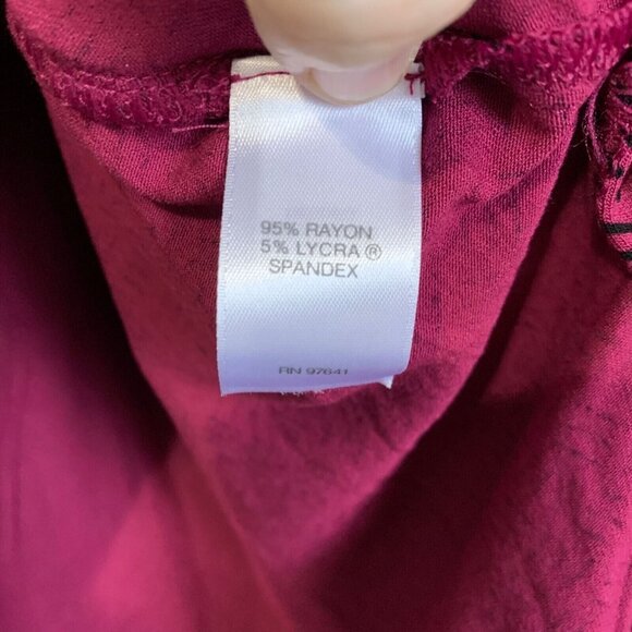 J.Jill Wearever Womens Geometric Tunic Top Size Small Purple Slit Side V-Neck - Picture 6 of 8